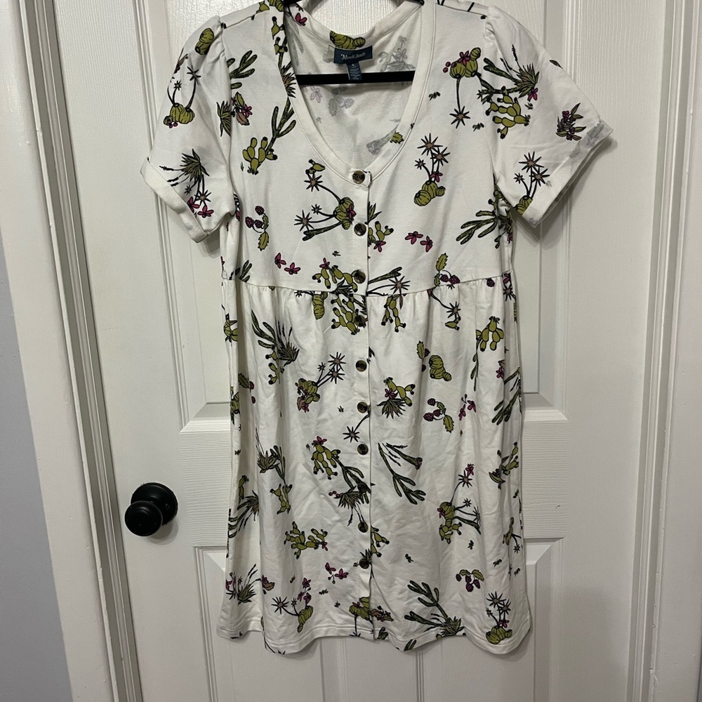MODCLOTH cactus print button top dress size small‎ oversized